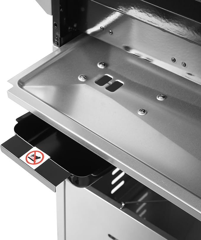 Royal Gourmet GA6402B 6 Burner Propane Gas Grill with Side Burner and Warming Rack, 74,000 BTUs, Cabinet Style Gas BBQ Grill for Barbecue Grilling & Backyard Cooking, Blue