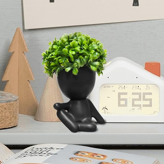 Zerzsy Fake Succulent, Mini Succulents Plants Desk Plant for Office Decor for Women, Cute Fake Plants Bathroom Decor- Set of 1