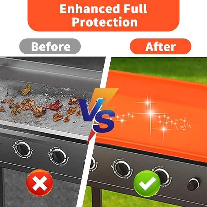 Karrong 36"" Silicone Griddle Cover for Blackstone, Large Grill Mat BBQ Grill for Blackstone Kitchen Cooking & Countertop Griddle Accessories, Protects Griddle from Rodents, Insects, Dirt