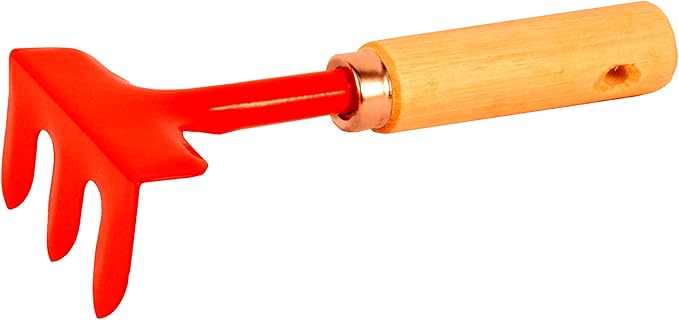 G & F 10012 JustForKids Kids Garden Tools Set with Tote hand rake shovel trowel,Assorted