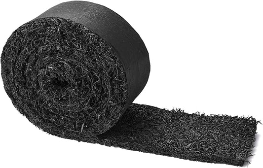 Recycled Rubber Mulch for Landscaping, Mulch Mat Roll Permanent Walkway Pathway for Outdoor Black-140"L X5.5" W-1 Pack (1)