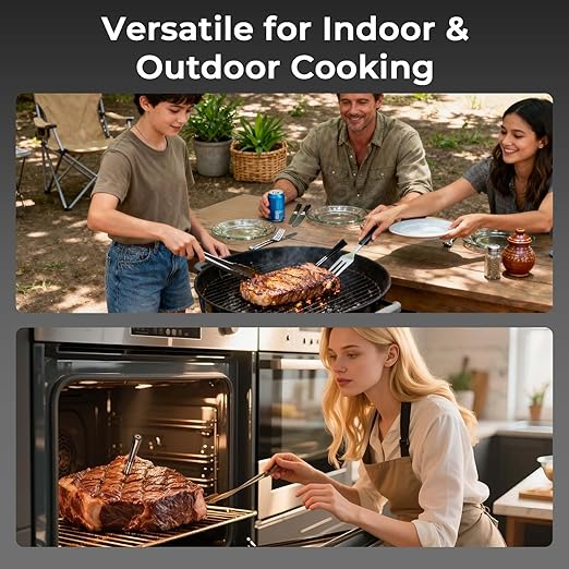 BlueSwan Wireless Smart Digital Bluetooth Meat Thermometer 820 ft Range Food Thermometer with APP for Grill, Smoker, Oven, 48Hr Battery, Magnetic Design for BBQ, Kitchen, Air Fryer, Gifts for Men