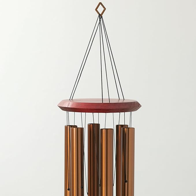 Woodstock Chimes Neptune Wind Chime for Outside 54" Large Bronze, Deep Tone Sound for Outdoor Garden, Patio, Porch Decor, Encore Collection DCB54
