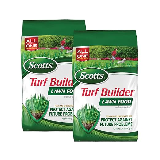 Scotts Turf Builder Lawn Food, Fertilizer for All Grass Types, 5,000 sq. ft., 12.5 lbs. (2-Pack)