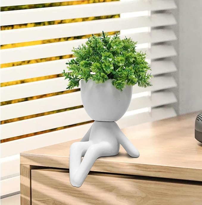 Zerzsy Fake Plant Room Decor - Funny Desk Decorations for Women - Cute Decoration for Work Office Plants for Desk Succulent for Women Office - Set of 1