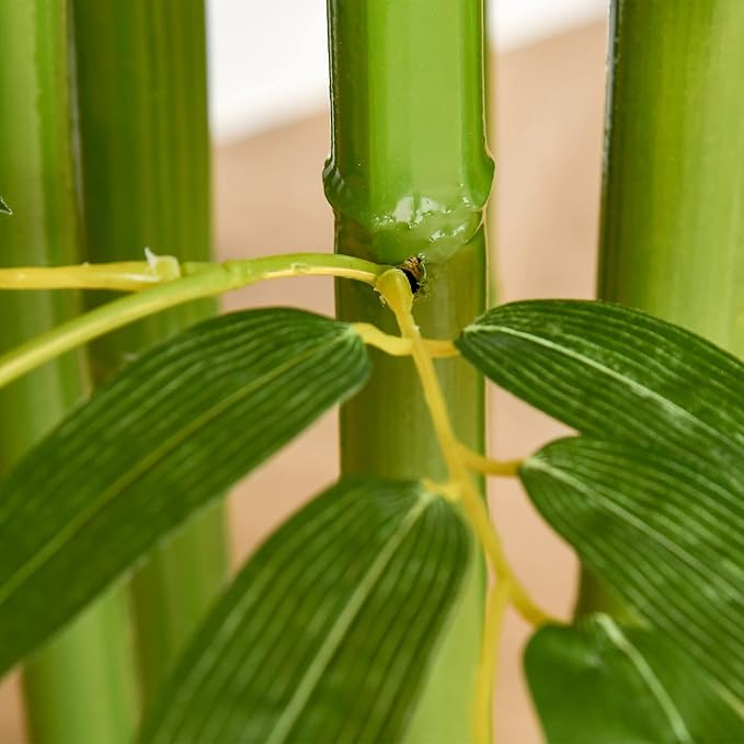 HOMCOM 4.5FT Artificial Bamboo Tree, Decorative Faux Plant in Nursery Pot for Indoor or Outdoor Decor
