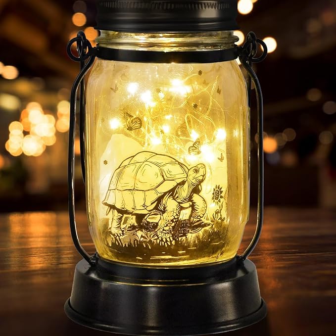 kyoryuger Tortoise Gifts for Women/Men Turtle Lovers Solar Lantern Mom Birthday, Mothers Day, Turtle Solar Garden Decoration Outside for Yard, Patio,Backyard,Porch, Torches
