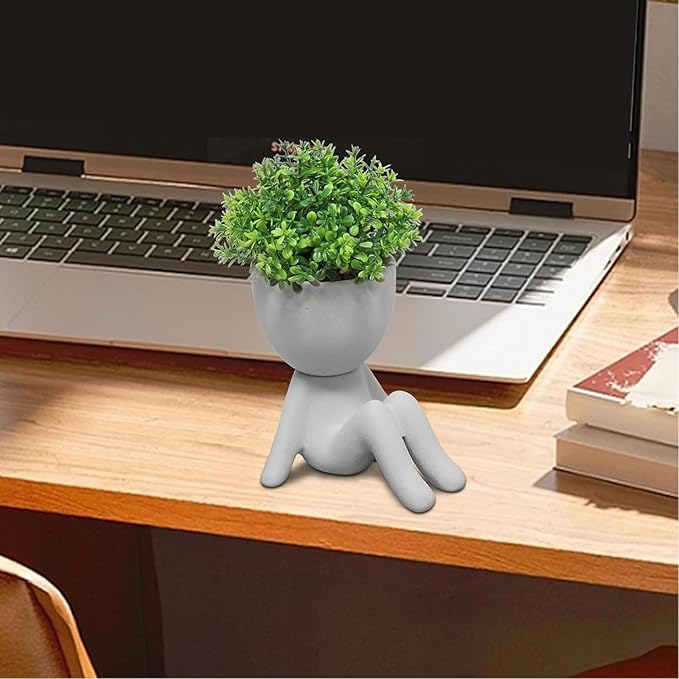 Zerzsy Mini Succulent Plant Fake Plants Succulents Plants Artificial for Home Bathroom Living Room Office Decor Cute Desktop Decoration