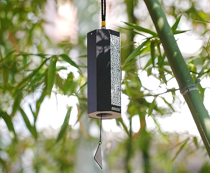 EROK Wind Chimes,Sound Healing,Dm Chord,Wind Chime for Yard/Porch/Garden Decor(Black)