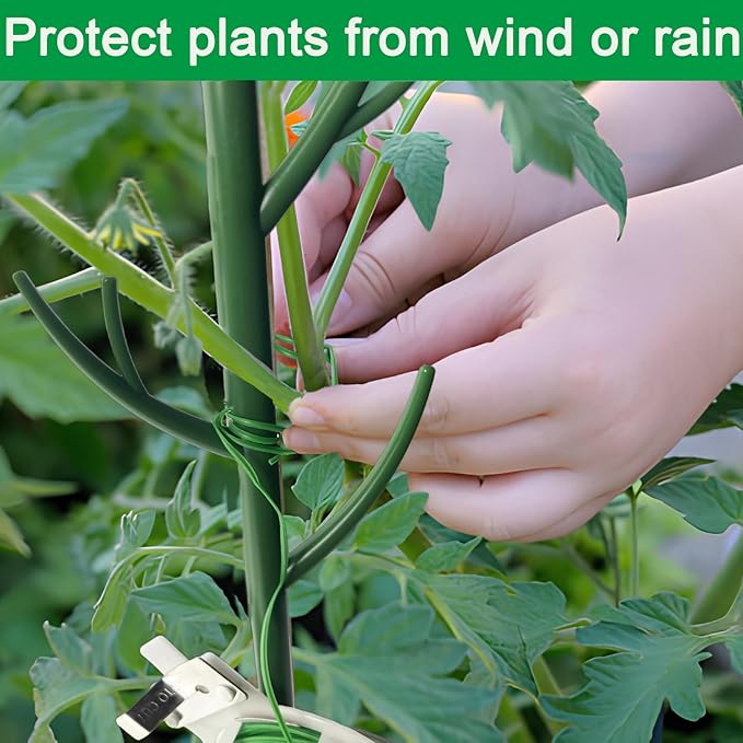 Orgrimmar 6 Pack Monstera Plant Support Stakes Adjustable Length with Green Ties for Indoor Outdoor Climbing Plants