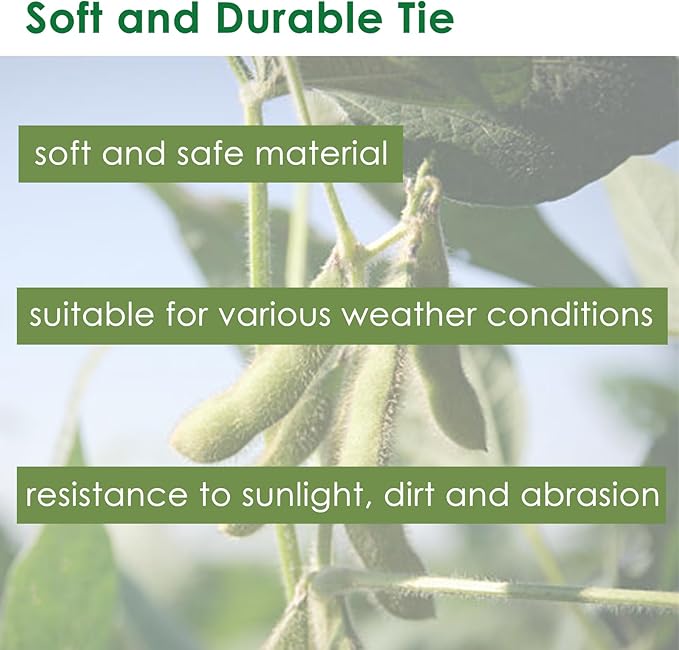 Soft Plant Tie Garden Plant Twist Tie TPR Plant Supply, for Supporting and Fixing Garden Planting Branches Vines, Stems, for Garden, Office, Home Organizing (164ft /3.5mm Diameter, Green)