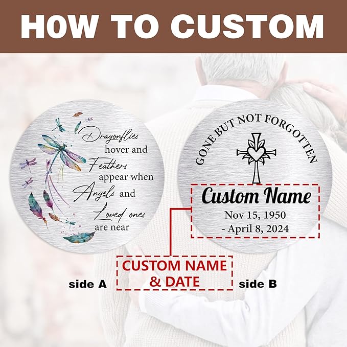 Pwesionalized Sympathy Wind Chimes 36 inch, Memorial Gift for Loss of Mom/Dad/Grandma/Loved one, 42inch Customized Bereavement Gift Idea for Condolences Funeral