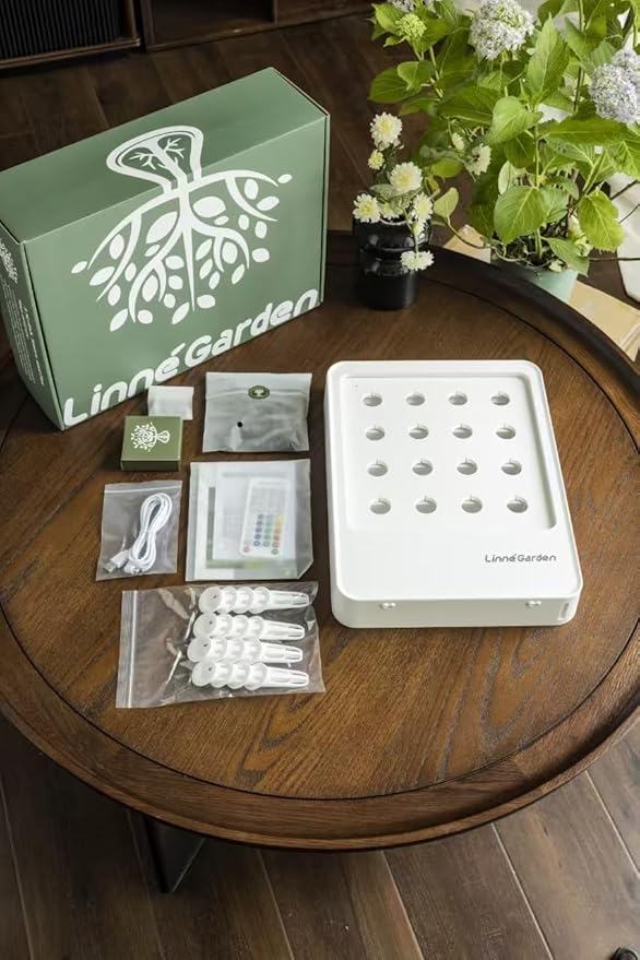 Indoor Garden Hydroponic System with LED Grow Light Indoor herb Garden, Indoor Garden Hydroponic System with LED Grow Light (White)