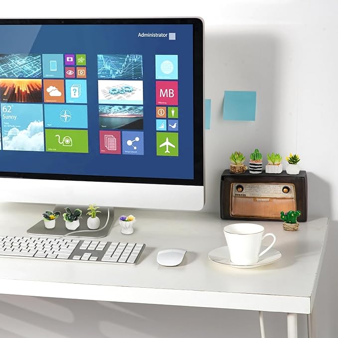 31 PCS Miniature Potted Plants, Vivid Mini Artificial Bonsai Plants, 1:12 Resin Tiny Dollhouse Flowerpot Decor, Realistic Fake Greenery Ornament, Cute Succulent Planter Models for DIY Crafts