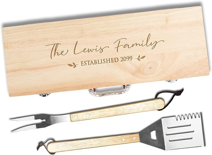 Personalized Grill Set for Housewarming Gifts for Couple & Family, New Homeowners, Barbeque Grill, 11 pc Grill Accessories, BBQ Grill, Realtor Closting Gifts, New Apartment Gifts, New Home Gifts