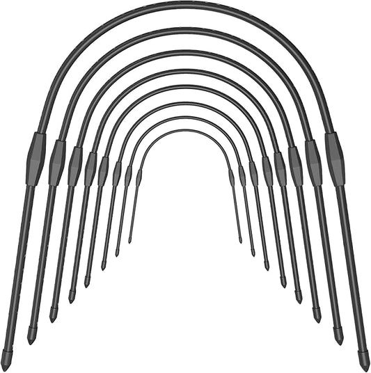 FOTMISHU 8pcs Garden Hoops for Raised Beds, 19.6"x 19.6" Greenhouse Hoops for Cover Garden Netting, Rust-Free Garden Tunnel, Reuseable Gardening Supplies for Plants (8pcs S-19.6"x 19.6")
