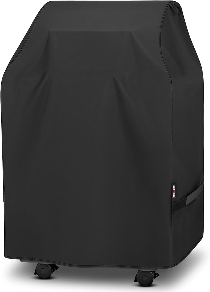 Unicook 2 Burner Grill Cover 32 Inch, Outdoor Small BBQ Cover with Side Handles and Straps, Heavy Duty Waterproof, Compatible for Weber Char-Broil Nexgrill Gas Grills with Collapsed Side Tables