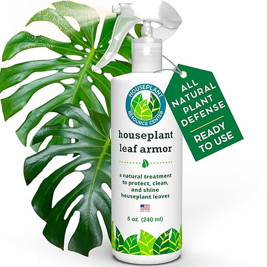 Leaf Armor Spray for Houseplants – Protects Against Fungal Leaf Spots, Bacteria, Pathogens & Yellowing | Natural & Non-Toxic Formula | Ready-to-Use | Made in USA – 8 oz