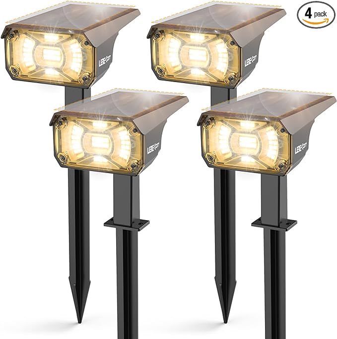 Solar Spot Lights Outdoor Landscape Lights, 40 LEDs Landscape Spotlights Outdoor Waterproof Auto On/Off Solar Garden Light, Outdoor Solar Light for Yard Palm Trees Driveway Patio Pool