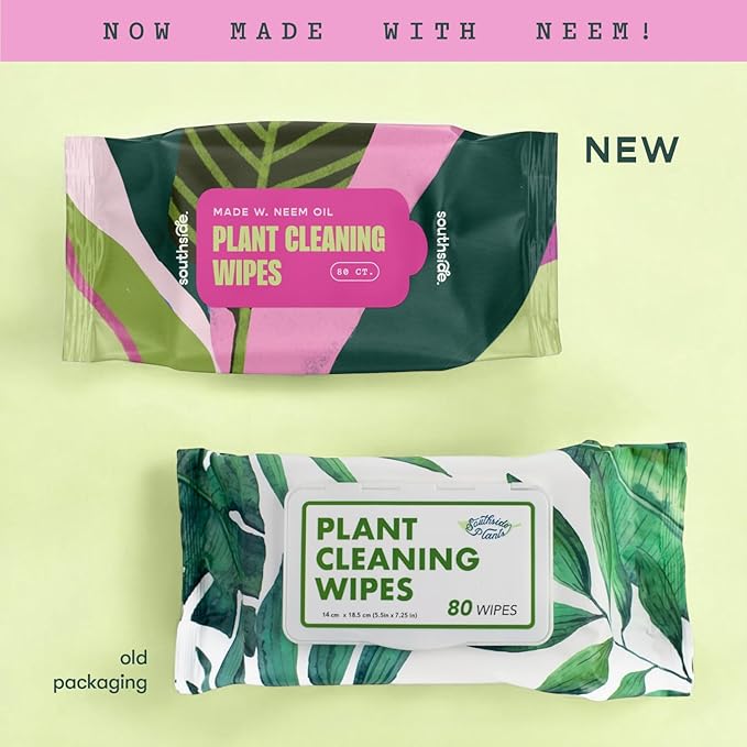 Plant Cleaning Wipes by Southside Plants - Gentle, Plant-Based Wipes for Shiny Leaves and Better Photosynthesis - Unscented, Extra Thick Waffle Weave Leaf Wipe for Indoor & Outdoor Plants - 80 Ct