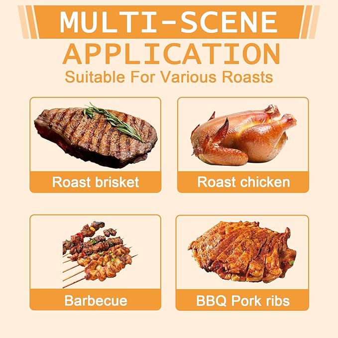 BBQ Meat Blanket for Resting 21", Smoker Meat Resting Blanket, [Upgraded Leak-Proof] Reusable Grilling Brisket Meat Insulated Resting Bag with Wide Mouth for Large Brisket/Beef/Pork Shoulders/Turkeys