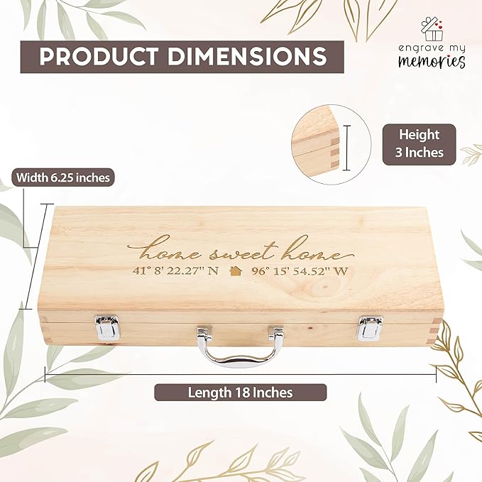 Personalized Grill Set for Housewarming Gifts for Couple & Family, New Homeowners, Barbeque Grill, 11 pc Grill Accessories, BBQ Grill, Realtor Closting Gifts, New Apartment Gifts, New Home Gifts