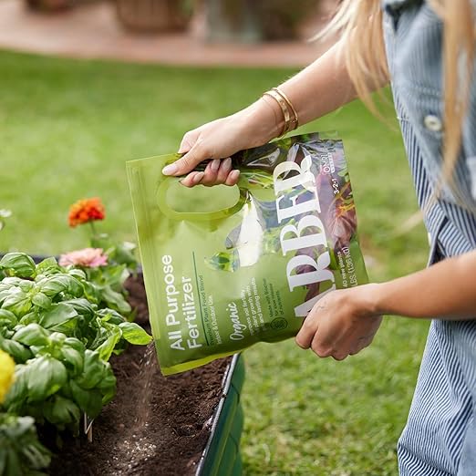 Premium All-Purpose Granular Fertilizer - 4 Pack – Organic Nutrients for Plants, Vegetables, Flowers and Lawn – Boosts Growth & Soil Health – 4 lb