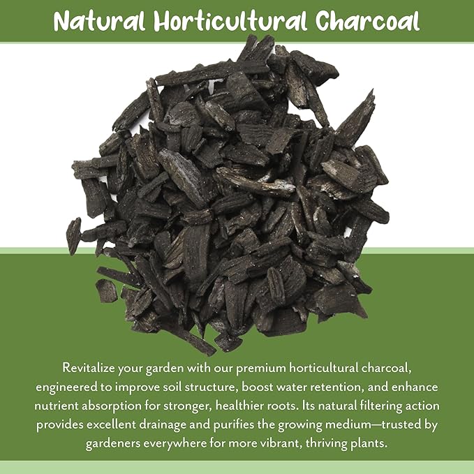 Horticultural Charcoal for Indoor Plants (30 Quarts), Hardwood Soil Additive for Orchids, Terrariums, and Gardening
