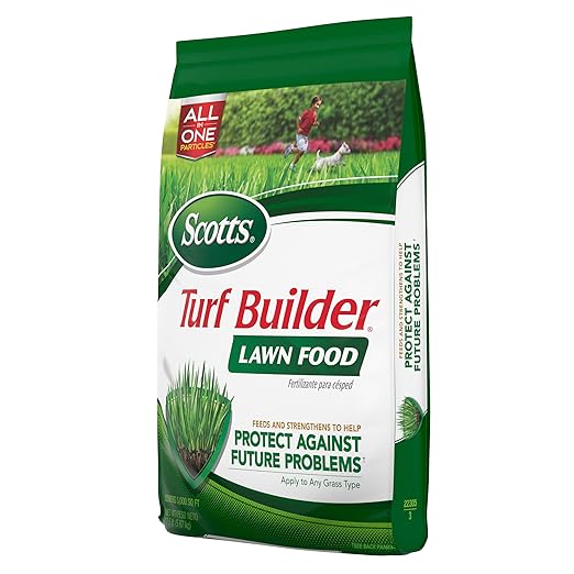 Scotts Turf Builder Lawn Food, Fertilizer for All Grass Types, 5,000 sq. ft., 12.5 lbs. (2-Pack)