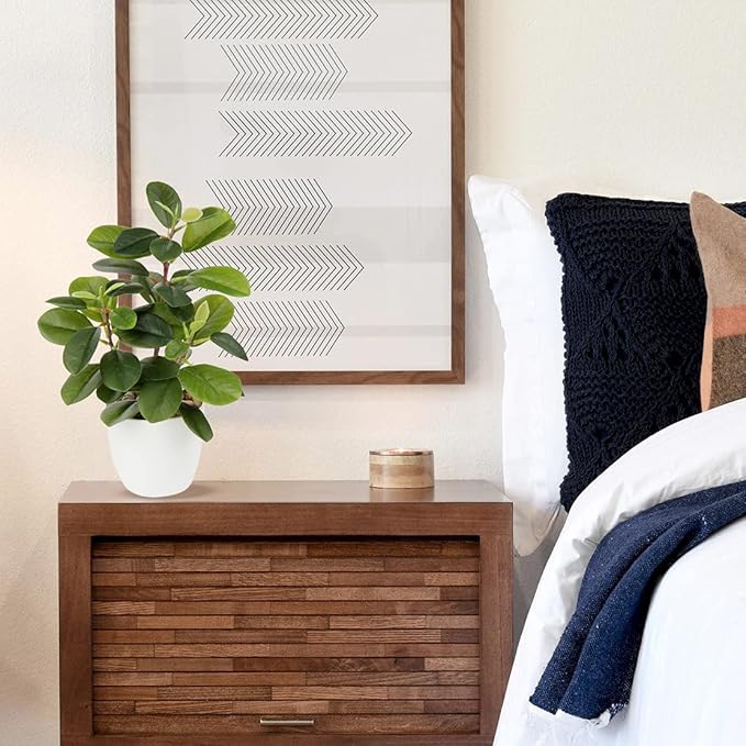 Briful Artificial Plants Mini Camellia Potted Fake Plants Small Faux Plastic Plants Desk Plant Artificial Flowers with Vase for Home Office Desk Kitchen Garden Indoor Decor