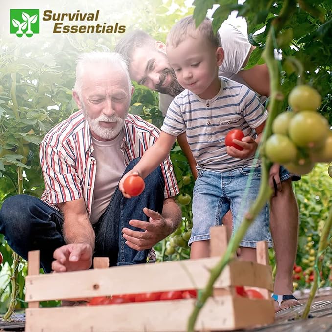 Garden Heirloom Seed Vault, 100 Variety, Over 17,500 Vegetable, Fruit, and Herbs Seeds, Non-GMO, Non-Hybrid, Plus Free Microgreens Kit