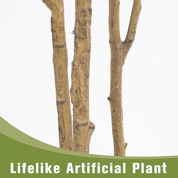Artificial Fake Olive Tree 7FT Tall 2Pack with White Planter Faux Silk Olive Tree for Home Living Room Office Decor Faux Artificial Plants Indoor with Fruit & Free Moss