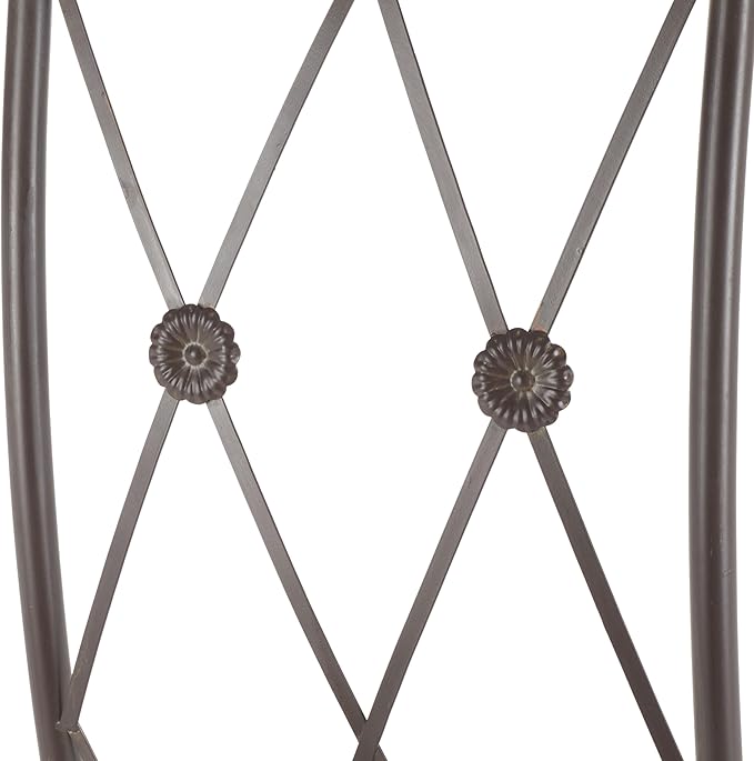SAFAVIEH Outdoor Collection Mizell Rustic Brown Lattice Wrought Iron Moon Gateway Arbor