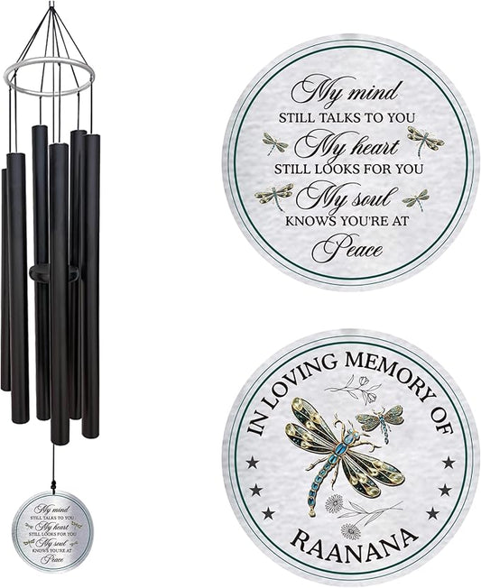 Personalized 36" Bereavement Wind Chimes for Outside, Memorial Gift in Remembrance of a Loved One, Sympathy Gift for Loss of Mother Father Husband, Garden Patio Decor