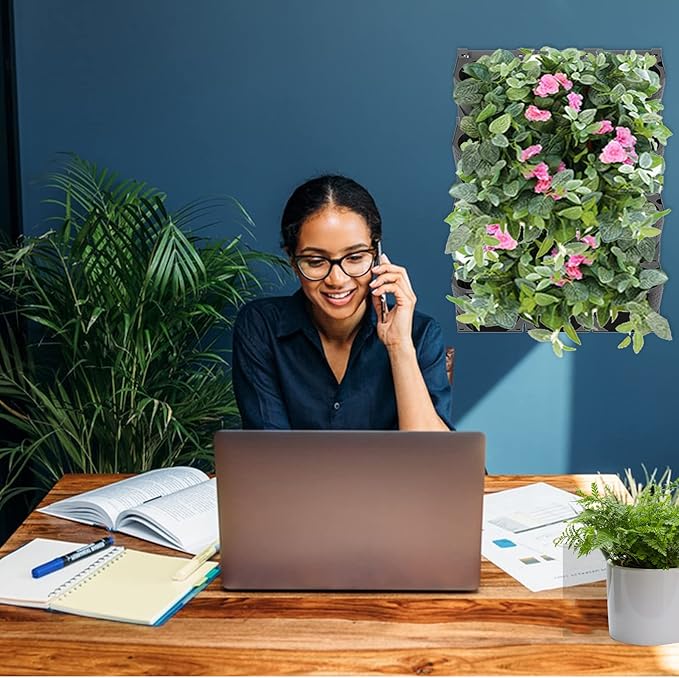 Self Watering Wall Planter with 3 Pots, Vertical Garden Planter for Indoor Plants, Mounted planters Hanging Flower Herbs Vegetables, Wall Garden for Home