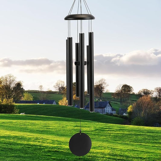 Large 40" Wind-Chimes-Outdoor-Deep-Tone, Soothing Melodic Tones Windchimes, Wind Chimes for Outside, Black Memorial Wind Chime Best Gift for Mom Women Grandma Neighbors