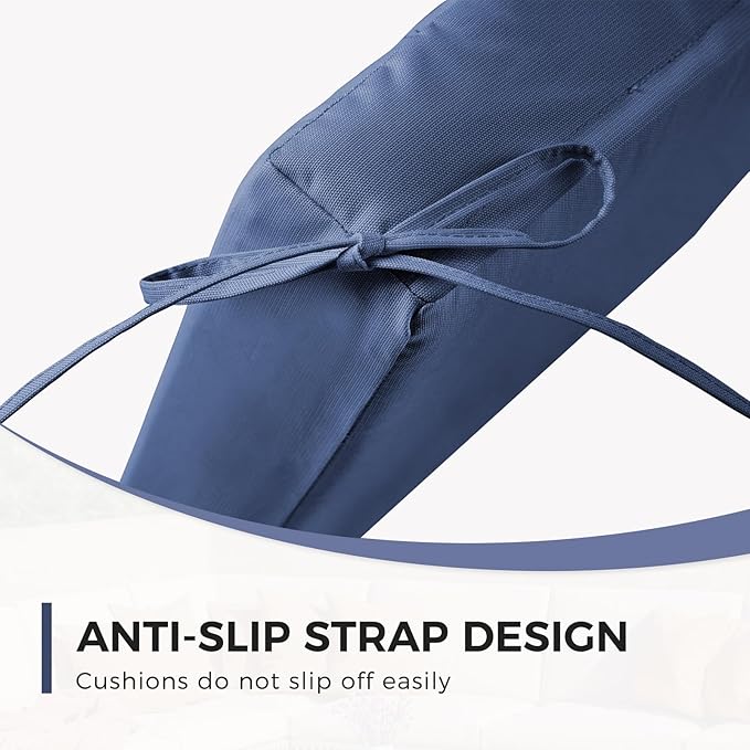 Grand patio 8-Piece Patio Furniture Set with 47" Fire Pit Table, Outdoor Conversation Set & 50,000 BTU 47 Inch Rectangle Propane Fire Pit with Water Resistant Blue Thick Cushions, Brown