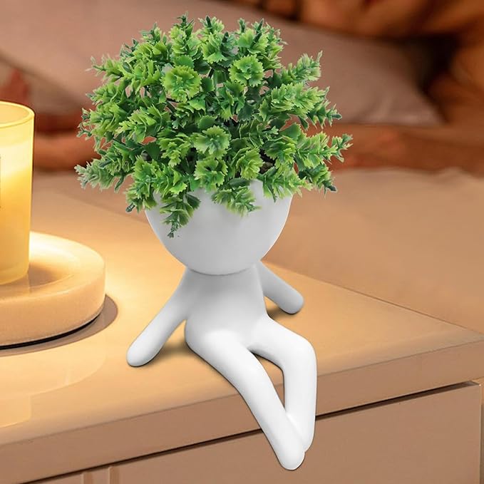 Zerzsy Fake Plant Room Decor - Funny Desk Decorations for Women - Cute Decoration for Work Office Plants for Desk Succulent for Women Office - Set of 1