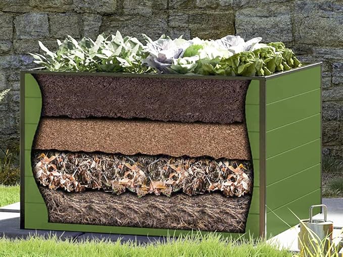 HALFSIZE 1.3 ft Tall Raised Garden Bed (2.5'W x 4.9'L), Anodized Aluminum