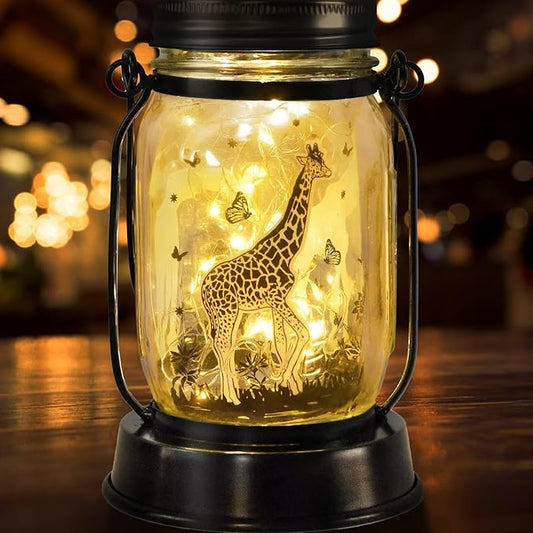 kyoryuger Giraffe Gifts for Women/Men Giraffe Lovers Solar Lantern Mom Birthday, Mothers Day, Solar Garden Decoration Outside for Yard, Patio,Backyard,Porch, Torches