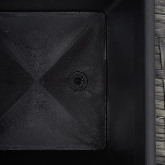 SAFAVIEH Outdoor Collection Rita Grey/Brown Woven Rectangular Flower Rack