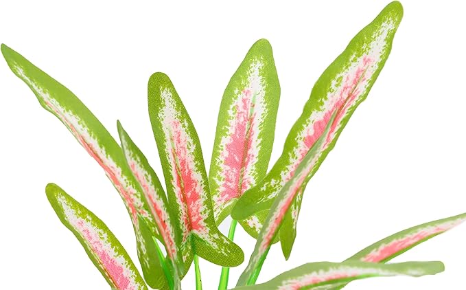 Silk Aquarium Plants for Betta Fish Tank, 2 Pcs 8 Inch Small Silk Aquarium Plant Aquatic Water Grass Decoration (Green-Wine, 8 Inch)