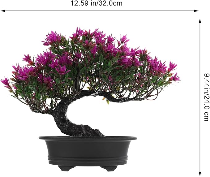 Hemoton Office Decor Artificial Pine Tree Christmas Party Decoration Bonsai Home Décor Fake Plants for Wall Farmhouse Room Décor 12.59x9.44 Color Home Decor