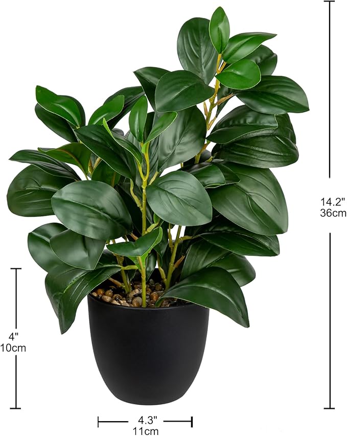 Briful Artificial Plants Mini Camellia Potted Fake Plants Small Faux Plastic Plants Desk Plant Artificial Flowers with Vase for Home Office Desk Kitchen Garden Indoor Decor