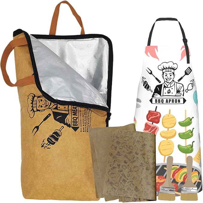 BBQ Blanket for Resting Meat-Insulated Smoker Grilling Bag Meat Resting Bags Meat Blanket Bag BBQ Accessories Smoker Accessories Grill Accessories Grilling Gifts for Men 6 PCS