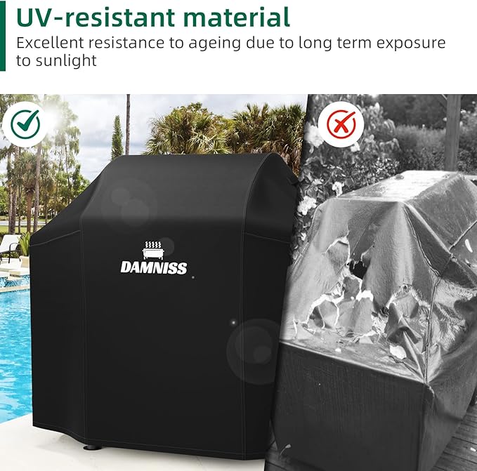 Grill Cover for Outdoor Grill, 58 Inch Pellet BBQ Grill Covers, Polyester Fabric Waterproof Universal Gas Charcoal Barbecue Grill Cover for 300/305/550 Series Smoker
