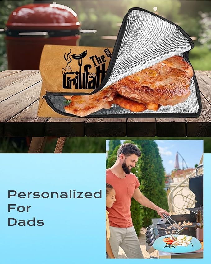 BBQ Resting Bag & Tray Barbecue Accessories Gifts for Dad, Christmas & Father's Day Smoker Outdoor Kitchen Grilling Tools Blanket & Serving Tray Gifts for Daddy Regalos para Papa