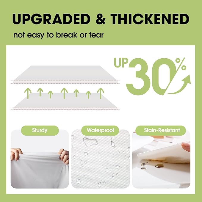 Pureegg Plastic Table Cloth Disposable 8 Pack, 84'' Round Table Cloths, Party, Picnic, Wedding, Decorative Tablecloths, Round, White Plastic Cover, Leakproof & Sturdy, White