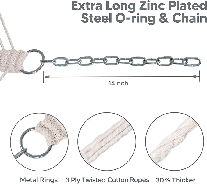 SUNCREAT Portable Tree Hammock with Hardwood Spreader Bar, Extra Large Soft Pillow, Heavy Duty 2 Person Hammock for Indoor, Outdoor, Gray