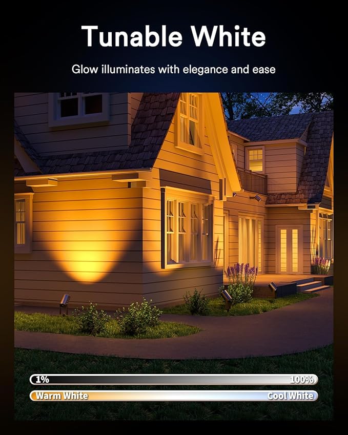 Lumary Smart Landscape Lights Pro 500LM, 6 Pack Color Changing Landscape Spotlights IP65 Waterproof, RGBAICW Low Voltage Outdoor Lights for Garden Yard and Pathway, APP/Remote/Voice Control, 65FT